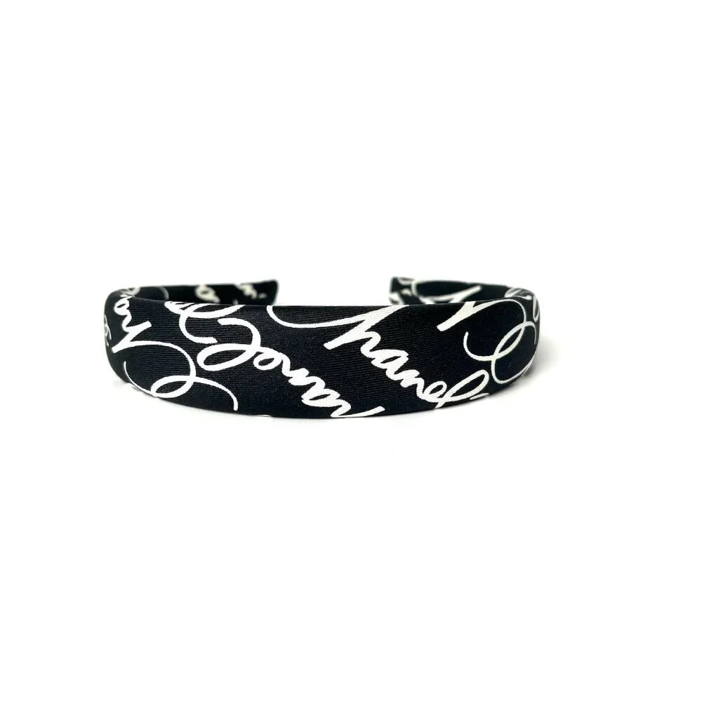 CHANEL Black and White Hairband